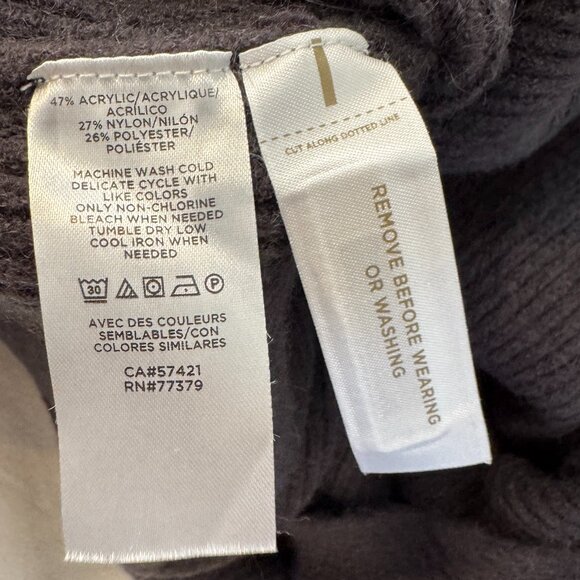 Like new Extremely soft Ann Taylor turtle neck top with belt waist - Picture 7 of 8